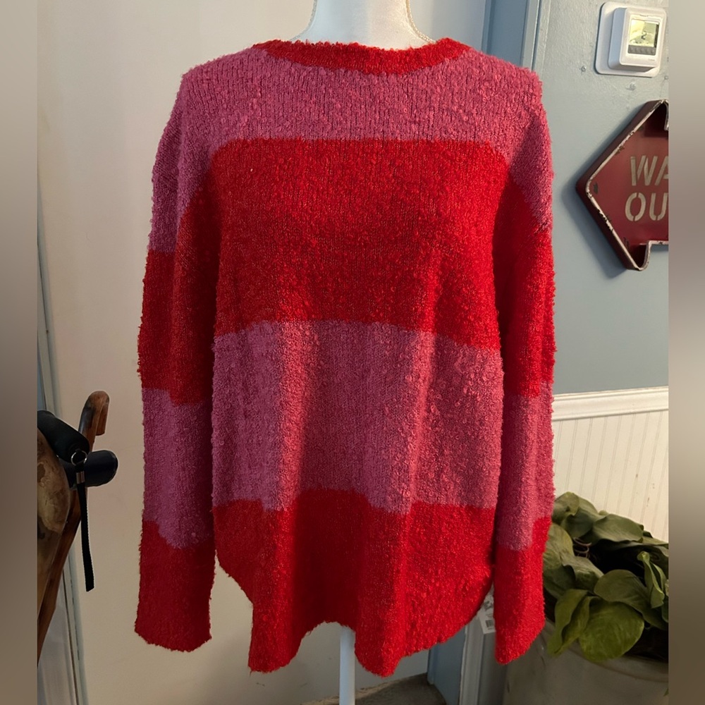 Rowing Blazers x Target Red and Pink Striped Sweater